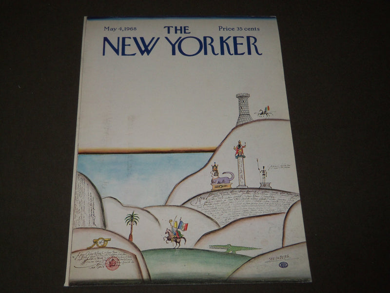 1968 MAY 4 NEW YORKER MAGAZINE FRONT COVER ONLY BY SAUL STEINBERG - ART DECO
