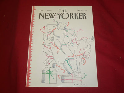1990 DECEMBER 17 NEW YORKER MAGAZINE FRONT COVER ONLY - GREAT ART FOR FRAMING