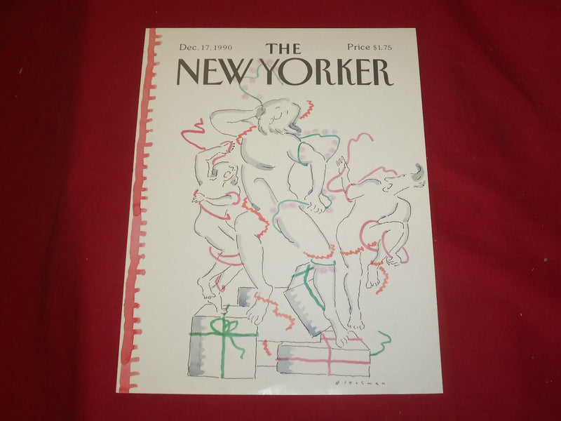 1990 DECEMBER 17 NEW YORKER MAGAZINE FRONT COVER ONLY - GREAT ART FOR FRAMING