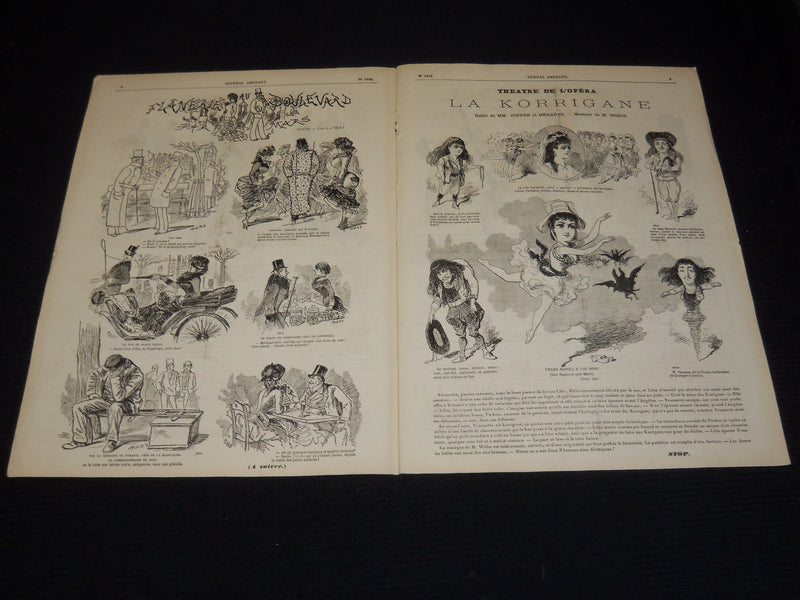 1880 JOURNAL AMUSANT ILLUSTRE FRENCH MAGAZINE LOT OF 30 - FASHION ILLUS- O 3197J