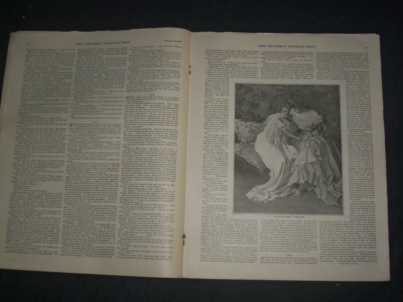 1907 FEBRUARY 16 THE SATURDAY EVENING POST MAGAZINE-ILLUSTRATED COVER - SP 2470D