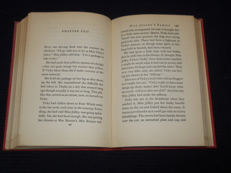 1933 MISS JOLLEY'S FAMILY HARDCOVER BOOK BY JANE ABBOTT - KD 7927