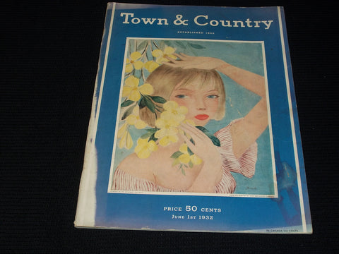 1932 JUNE 1 TOWN & COUNTRY MAGAZINE - JACK VON REPRERT BISMARCK COVER - E 2512