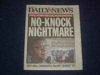 2021 APRIL 5 NEW YORK DAILY NEWS NEWSPAPER - NO-KNOCK NIGHTMARE IN QUEENS RAID