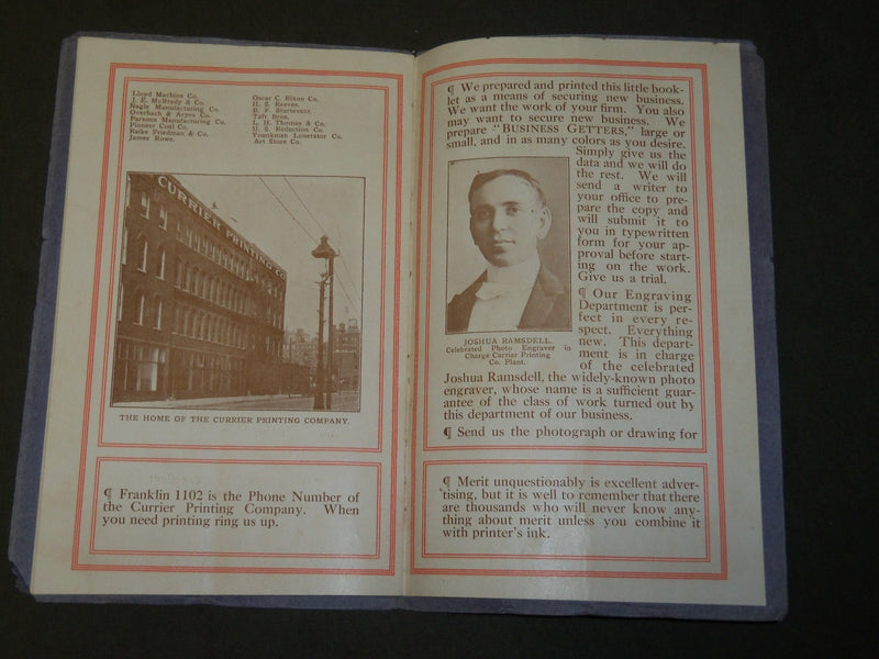 1909 THE GREAT WEST SIDE PROGRAM - CURRIER PRINTING COMPANY - CHICAGO - J 3708