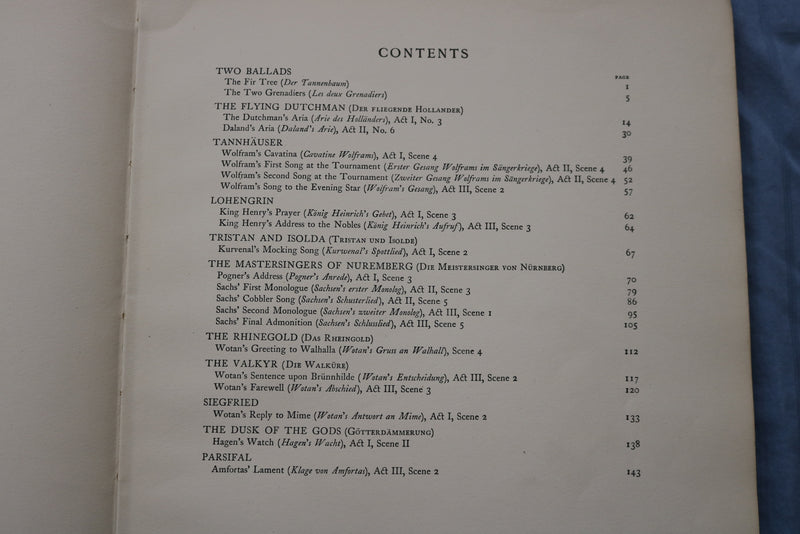 1904-1907 WAGNER LYRICS FOR TENOR & BARITONE AND BASS BOOKS - LOT OF 2 - O 3738