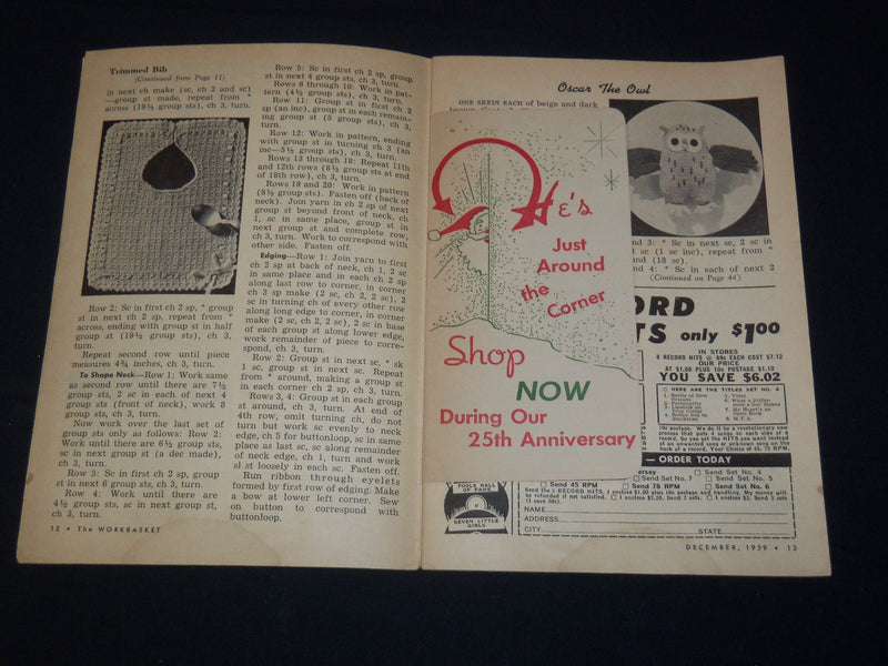 1959-1960 THE WORKBASKET MAGAZINE LOT OF 8 ISSUES - NICE ADS - K 2082