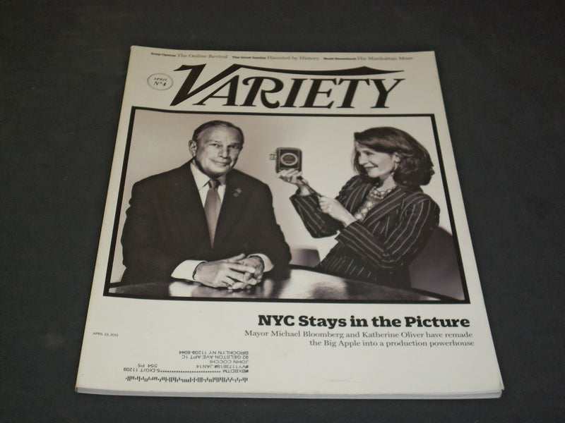 2013 APRIL 23 VARIETY MAGAZINE- NYC MAYOR BLOOMBERG & KATHERINE OLIVER - SP 3331