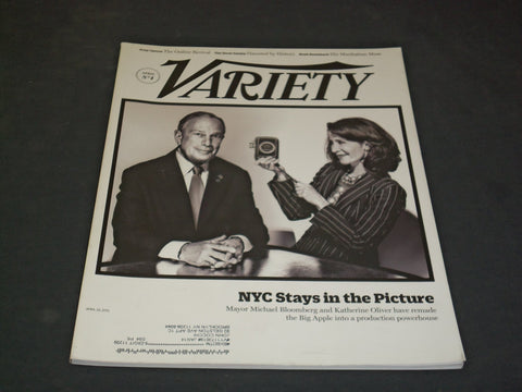 2013 APRIL 23 VARIETY MAGAZINE- NYC MAYOR BLOOMBERG & KATHERINE OLIVER - SP 3331