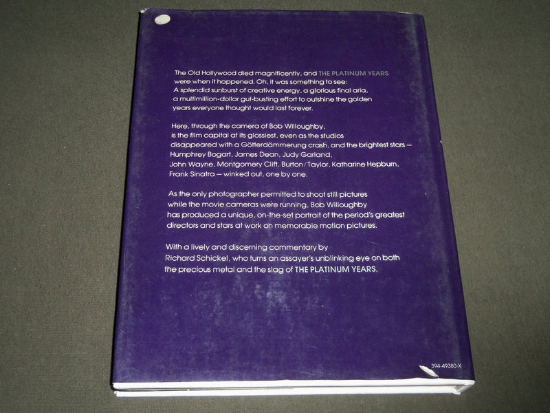 1974 THE PLATINUM YEARS BY BOB WILLOUHBY HARDCOVER BOOK - I 854