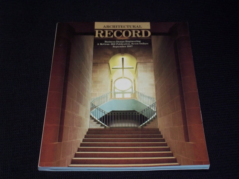 1987 SEPTEMBER ARCHITECTURAL RECORD MAGAZINE - SCHOOLS FRONT COVER - E 2922