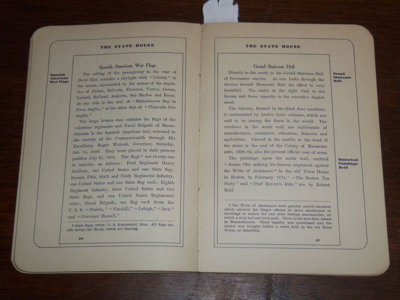 1907 THE STATE HOUSE BOSTON MASSACHUSETTS BOOK BY ELLEN MUDGE BURRILL - K 1197