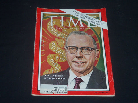 1961 JULY 7 TIME MAGAZINE - DR. LEONARD LARSON, A.M.A. PRESIDENT - T 1804