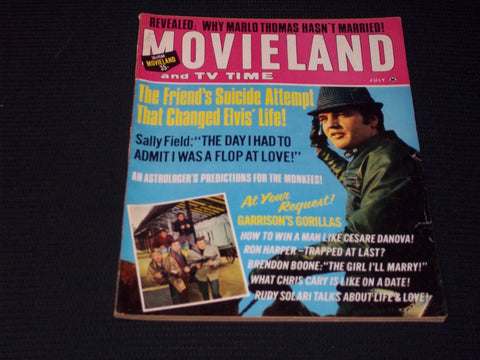 1968 JULY MOVIELAND & TV TIME MAGAZINE - ELVIS PRESLEY COVER - E 13192