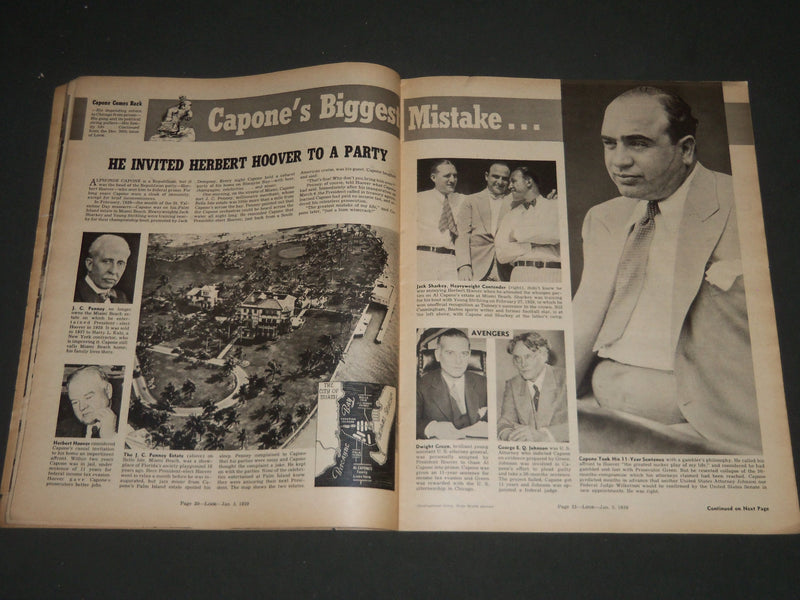 1939 JANUARY 3 LOOK MAGAZINE - DUKE & DUCHESS - AL CAPONE - ST 4818