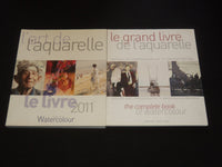 2011-2012 FRENCH WATERCOLOUR BOOK LOT OF 2 - SOFTCOVER - O 2351G