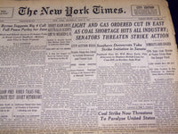 1946 MAY 9 NEW YORK TIMES - LIGHT & GAS ORDERED CUT IN EAST - NT 3241