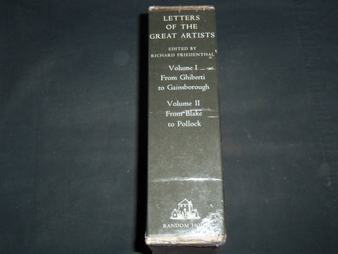 1963 LETTERS OF THE GREAT ARTISTS BOXED SET BY RICHARD FRIEDENTHAL - KD 5294D