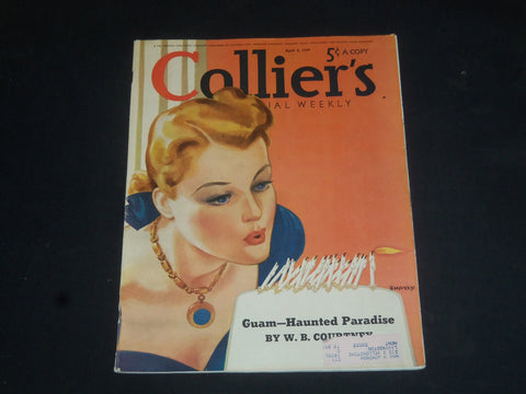 1939 APRIL 8 COLLIER'S MAGAZINE - GREAT ILLUSTRATIONS, ARTICLES & ADS - SP 8251