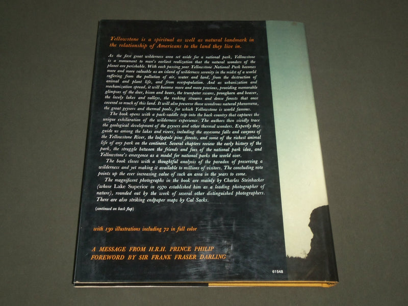 1972 YELLOWSTONE A CENTURY OF THE WILDERNESS IDEA BOOK BY ANN & MYRON - I 1364