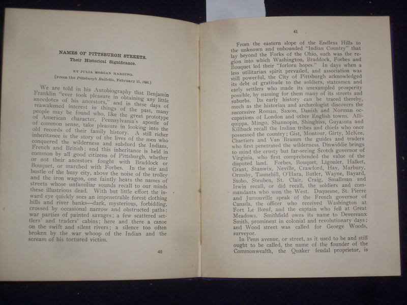 1907 FORT DUQUESNE AND FORT PITT HARDCOVER BOOK - 3RD EDITION - KD 9122