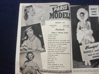 1953 FEBRUARY PARIS MODELS MAGAZINE - DIANE JAMES COVER - SP 4780V