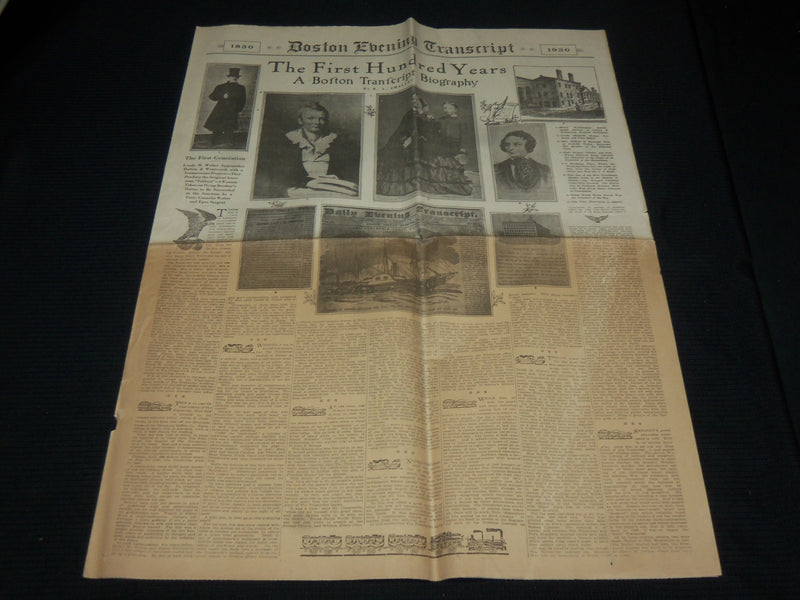 1930 JULY 24 BOSTON EVENING TRANSCRIPT CENTENARY NEWSPAPER LOT OF 3 - NP 4251G