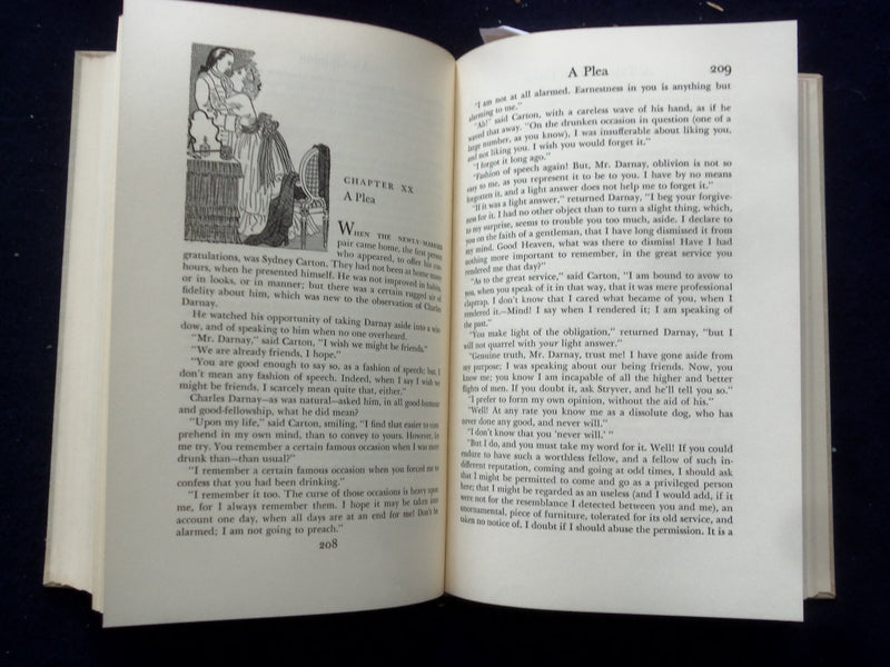 1938 A TALE OF TWO CITIES HARDCOVER BOOK BY CHARLES DICKENS - HERITAGE - KD 8639