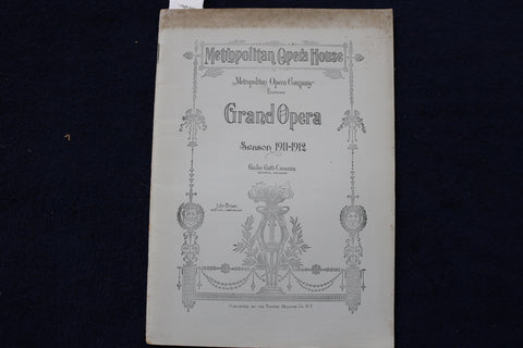 1912 FEB 1 METROPOLITAN OPERA HOUSE- DAS RHEINGOLD PROGRAM - H. WEIL - K 1612