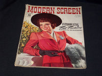 1940 SEPTEMBER MODERN SCREEN MAGAZINE - CLAUDETTE COLBERT FRONT COVER - E 1563