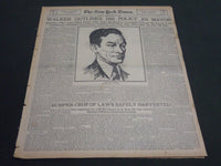 1925 DEC 27 NY TIMES SPECIAL SECTION -WALKER OUTILINES POLICY AS MAYOR - NT 7063