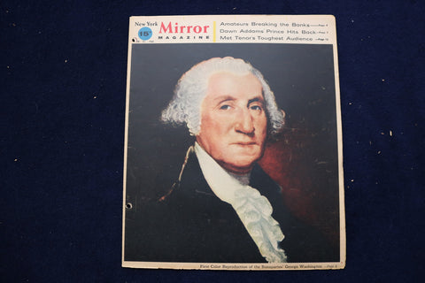 1960 FEBRUARY 21 NY MIRROR MAGAZINE - GEORGE WASHINGTON COVER - E 22243
