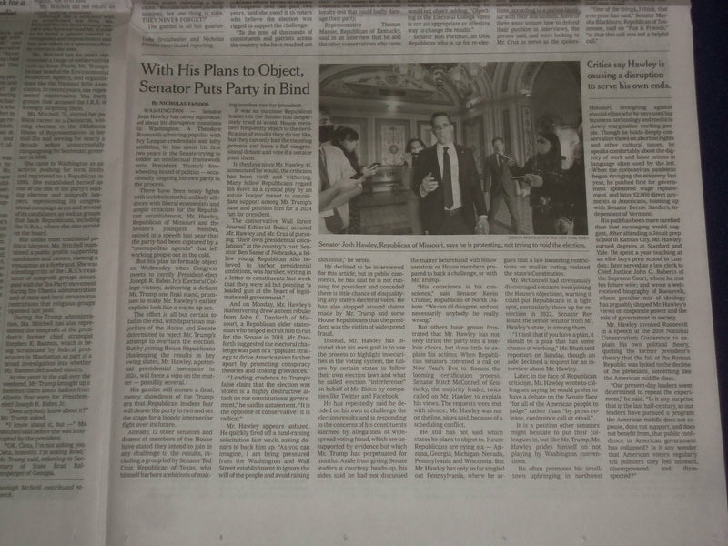2021 JANUARY 5 NEW YORK TIMES-GEORGIA OFFICIAL DENOUNCES TRUMP ON EVE OF RUNOFFS