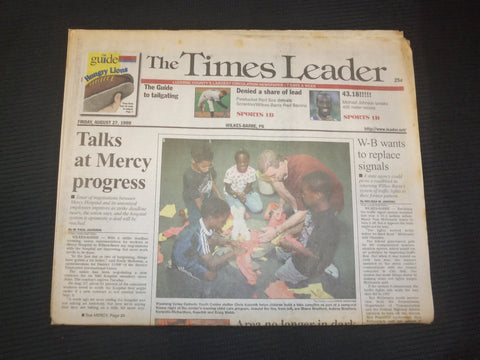 1999 AUGUST 27 WILKES-BARRE TIMES LEADER - TALKS AT MERCY HOSP PROGRESS- NP 7475