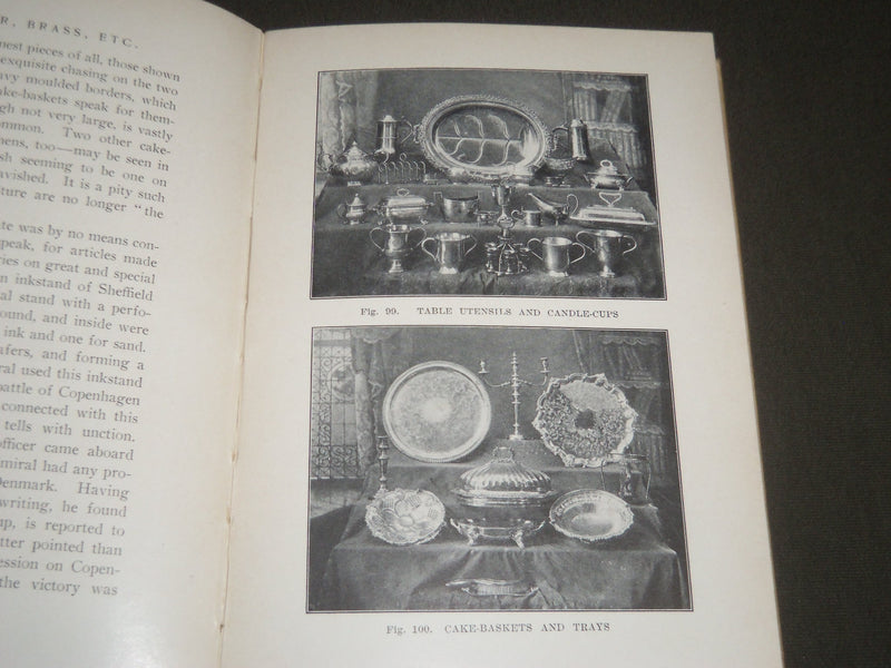 1905 OLD PEWTER BRASS COPPER & SHEFFIELD PLATE BOOK BY N. HUDSON MOORE - KD 4222