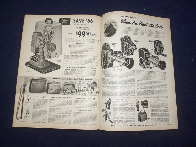 1960 MONTGOMERY WARD CAMERA BOOK CATALOG - SOFTCOVER - J 9310