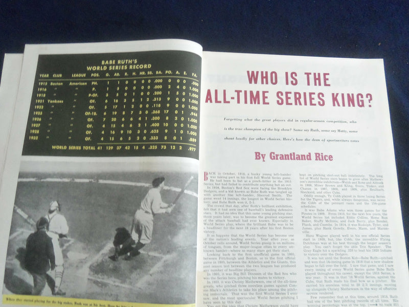 1950 OCTOBER SPORT MAGAZINE - GREAT WORLD SERIES AND FOOTBALL ISSUE - ST 7216