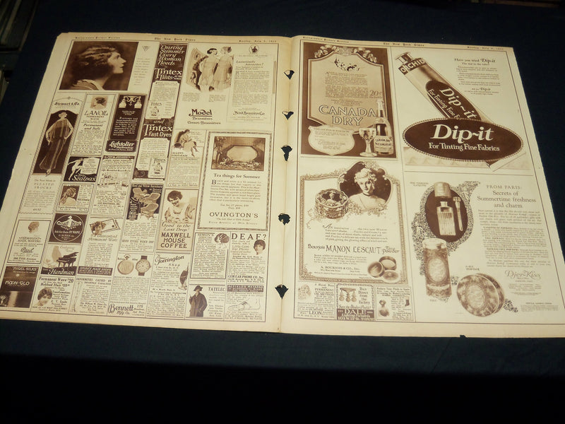 1923 JULY 8 NEW YORK TIMES PICTURE SECTION NO. 4 & 5 - DEMPSEY- GIBBONS- NT 8846
