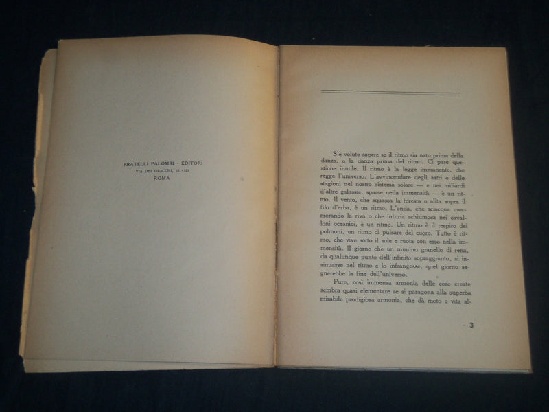 1941 LA DANSA E LE DANZE BY RENZO ROSSI - NICE PHOTOS - ITALIAN - KD 5715