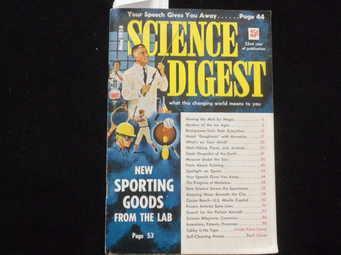 1958 MAY SCIENCE DIGEST MAGAZINE - SPOTLIGHT ON SPACE - J 9964