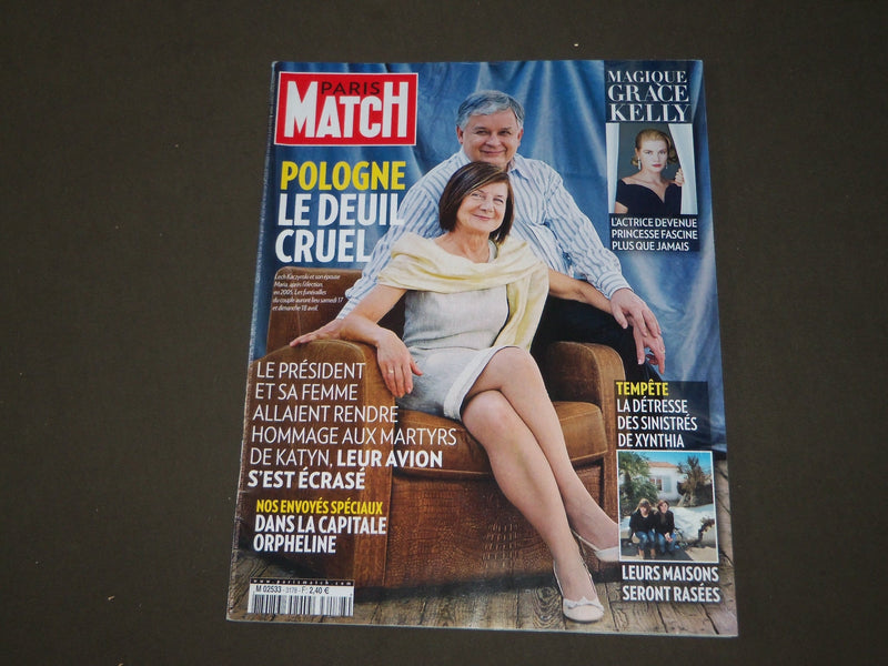 2010 APRIL 15-21 PARIS MATCH (FRENCH) MAGAZINE - LECH KACZYNSKI & MARIA- SP 9973