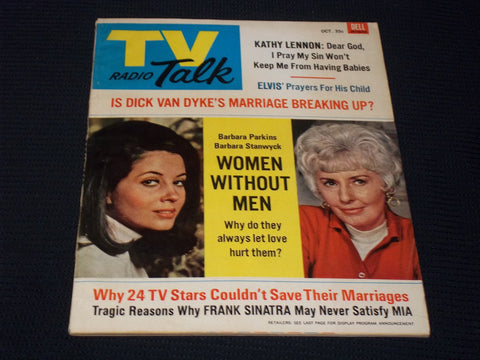1967 OCTOBER TV RADIO TALK MAGAZINE - BARBARA STANWYCK & PARKINS COVER - E 17203