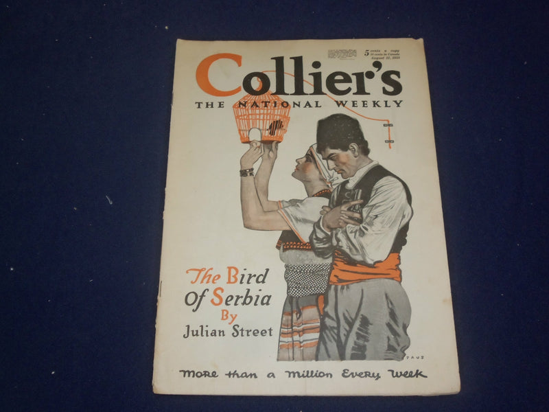 1918 AUGUST 31 COLLIER'S MAGAZINE - THE BIRD OF SERBIA BY JULIAN STREET- ST 6742