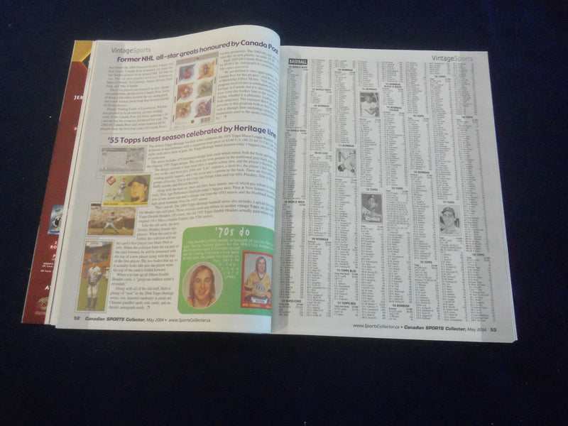 2004 MAY CANADIAN SPORTS COLLECTOR MAGAZINE - PRICE GUIDE - F 254K