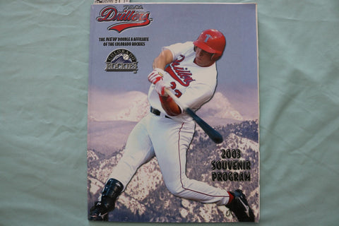 2003 TULSA DRILLERS - COLORADO ROCKIES AFFILIATE - SOUVENIR PROGRAM - K 3398