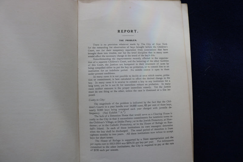 1915 JUVENILE DELINQUENTS SOFTCOVER BOOK BY LEONARD WALLSTEIN - K 862