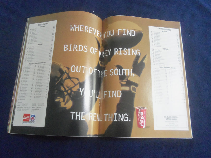1992 NOVEMBER 9 NFL GAMEDAY MAGAZINE - ATLANTA FALCONS VS. SF 49ERS - SP 4834F