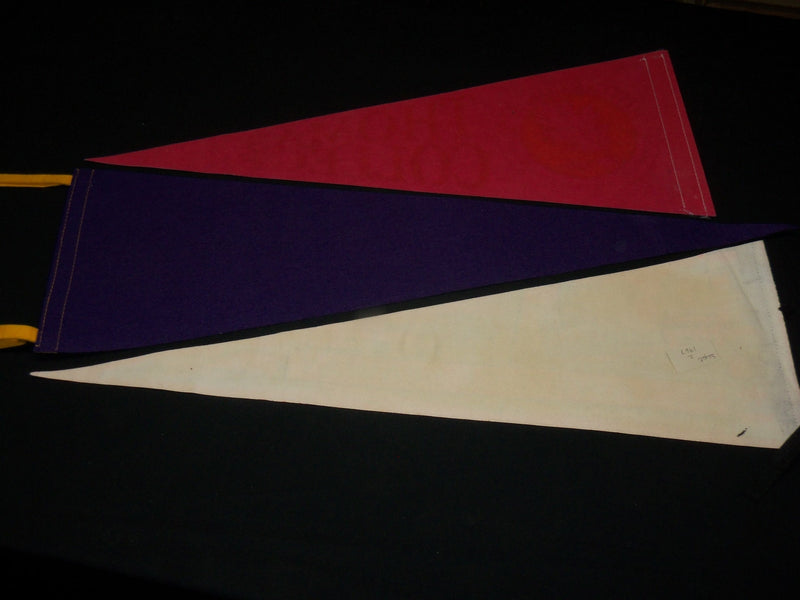 1960'S ASSORTED WALL PENNANTS LOT OF 3 - THOMAS COLLEGE - HOWE CAVERNS - SEAWAY