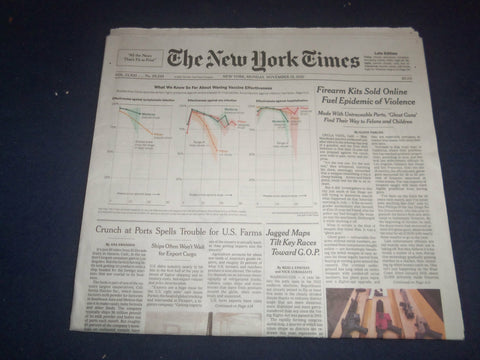 2021 NOVEMBER 15 NEW YORK TIMES -FIREARM KITS SOLD ONLINE FUEL VIOLENCE EPIDEMIC