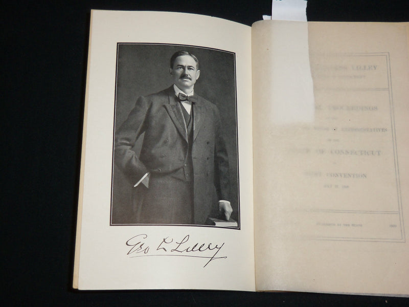 1909 GEORGE LEAVENS LILLEY MEMORIAL PROCEEDINGS - STATE OF CONNECTICUT - J 6243